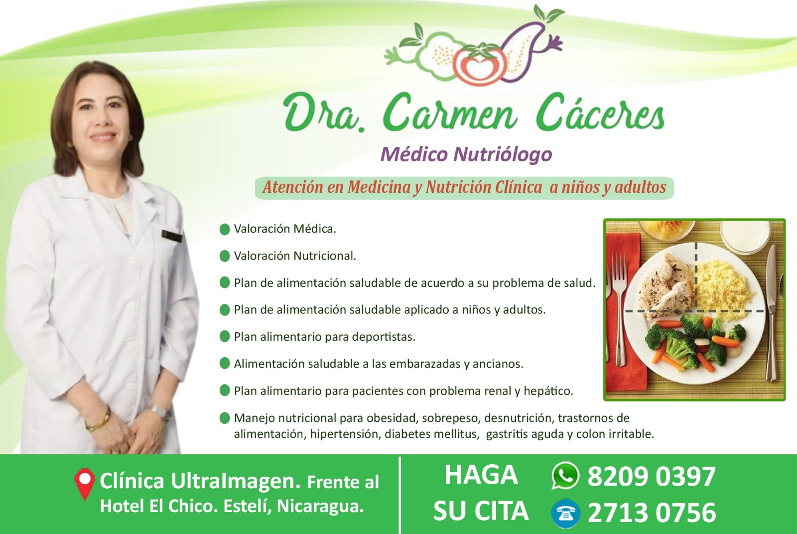 Dra. Carmen Cáceres - Médico Nutriólogo